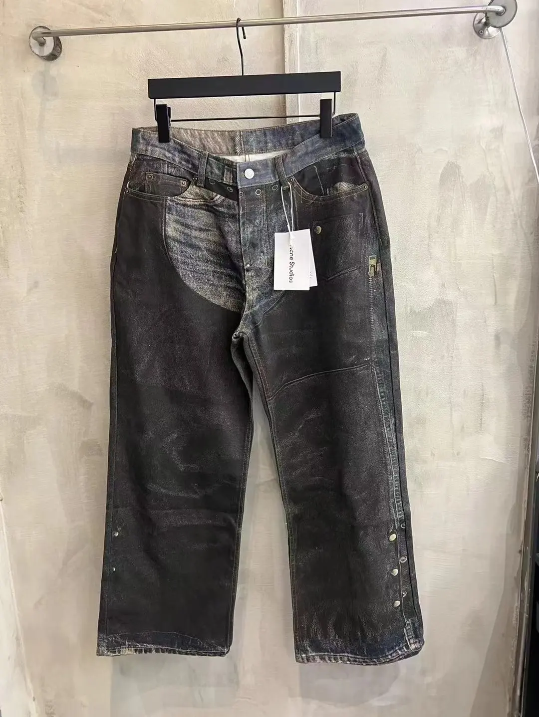 3D Digital Print Wide-Leg Jeans D25018629 — view 17