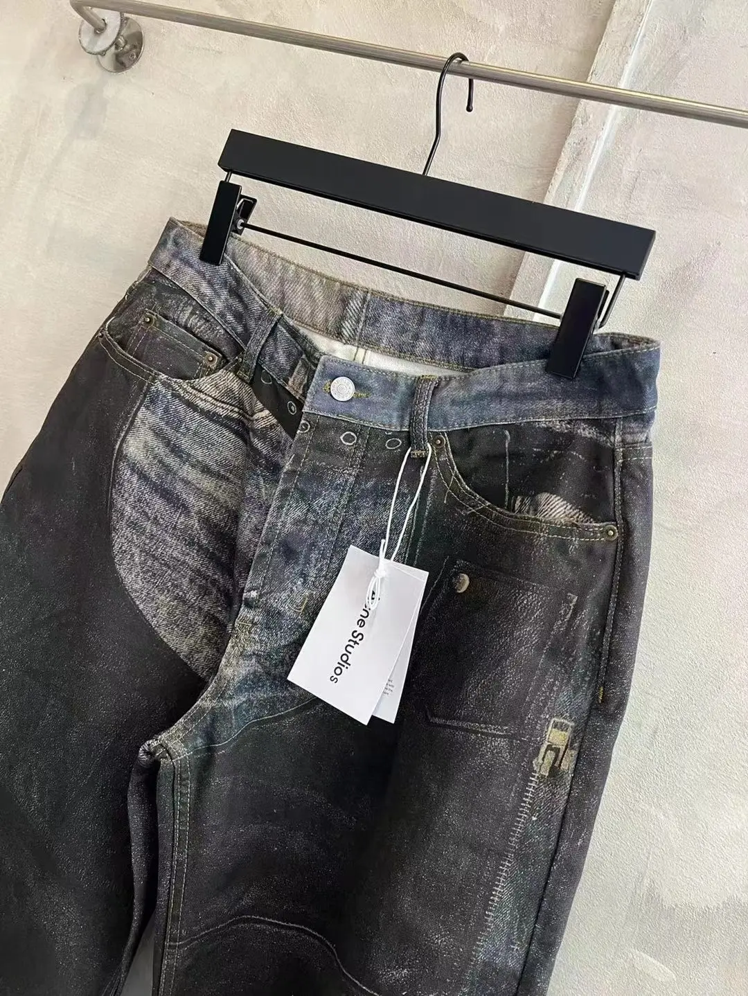 3D Digital Print Wide-Leg Jeans D25018629 — view 20