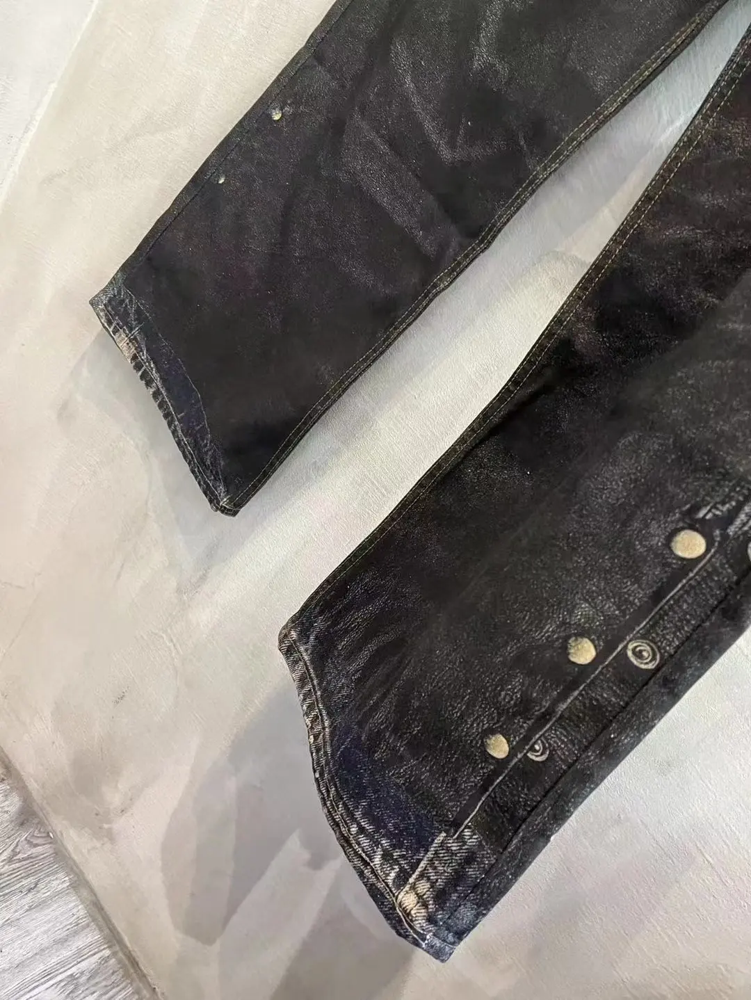 3D Digital Print Wide-Leg Jeans D25018629 — view 24