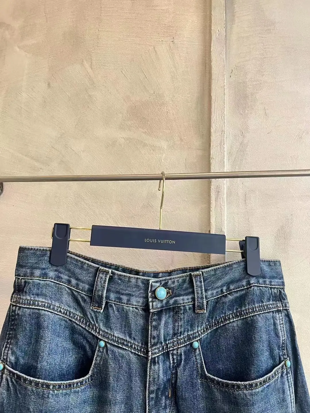 Turquoise Studded Relaxed-Fit Jeans D25518628 — view 3