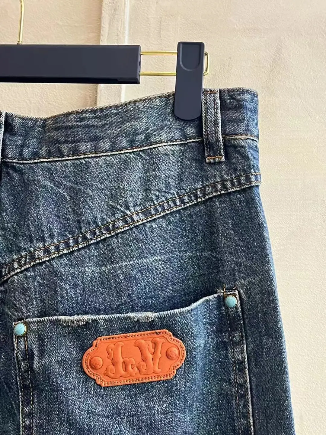 Turquoise Studded Relaxed-Fit Jeans D25518628 — view 6