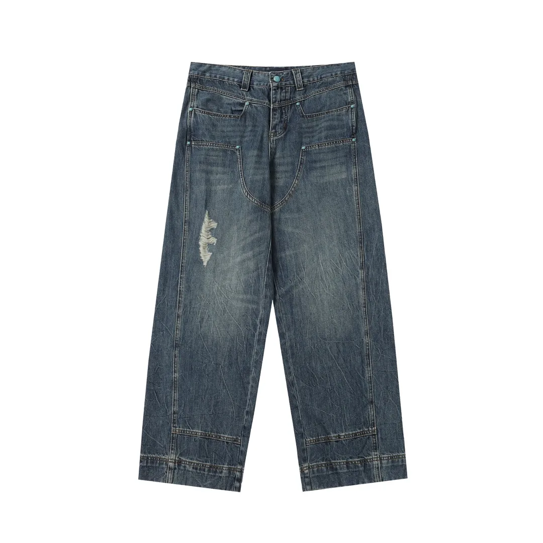 Turquoise Studded Relaxed-Fit Jeans D25518628 — view 10