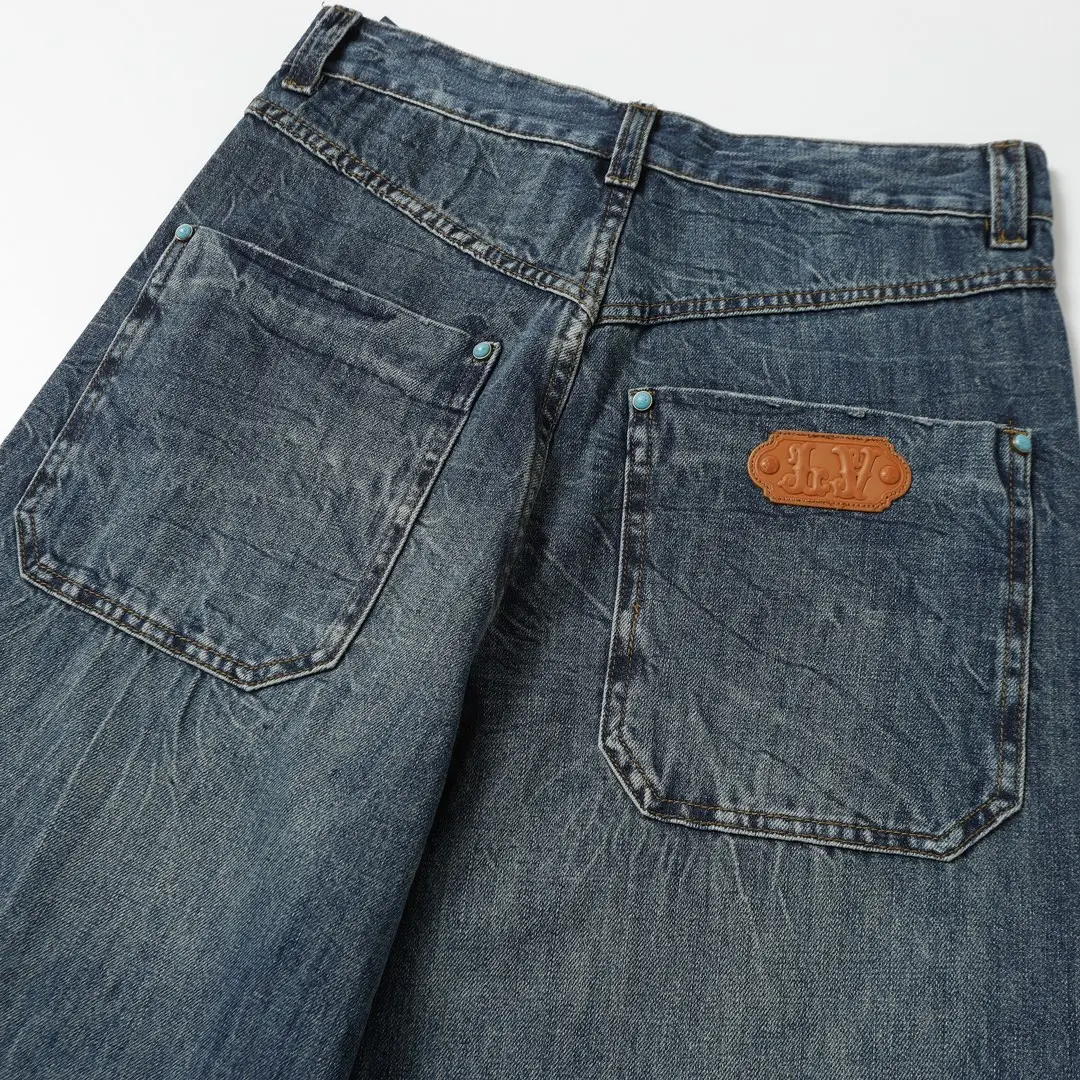 Turquoise Studded Relaxed-Fit Jeans D25518628 — view 12