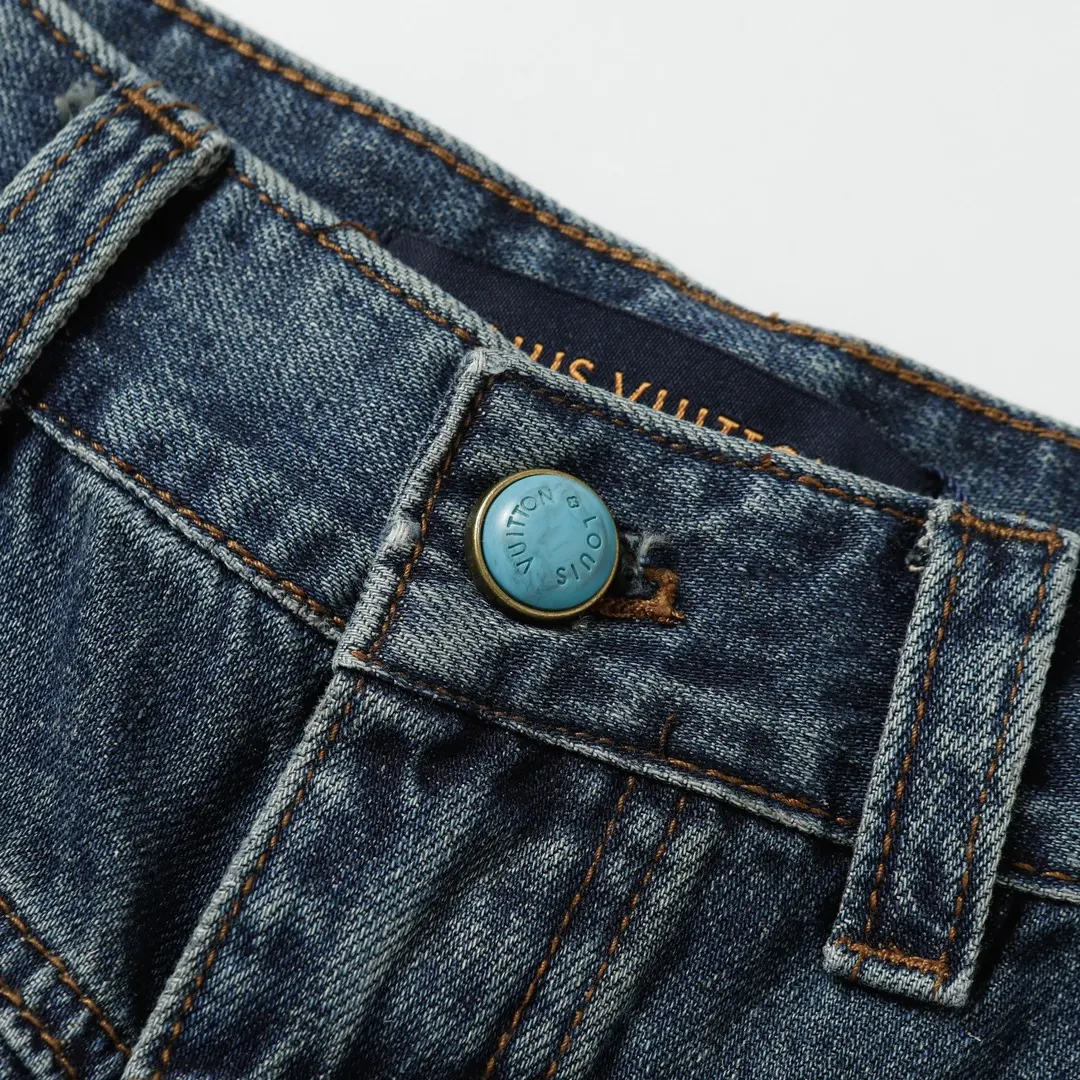 Turquoise Studded Relaxed-Fit Jeans D25518628 — view 15