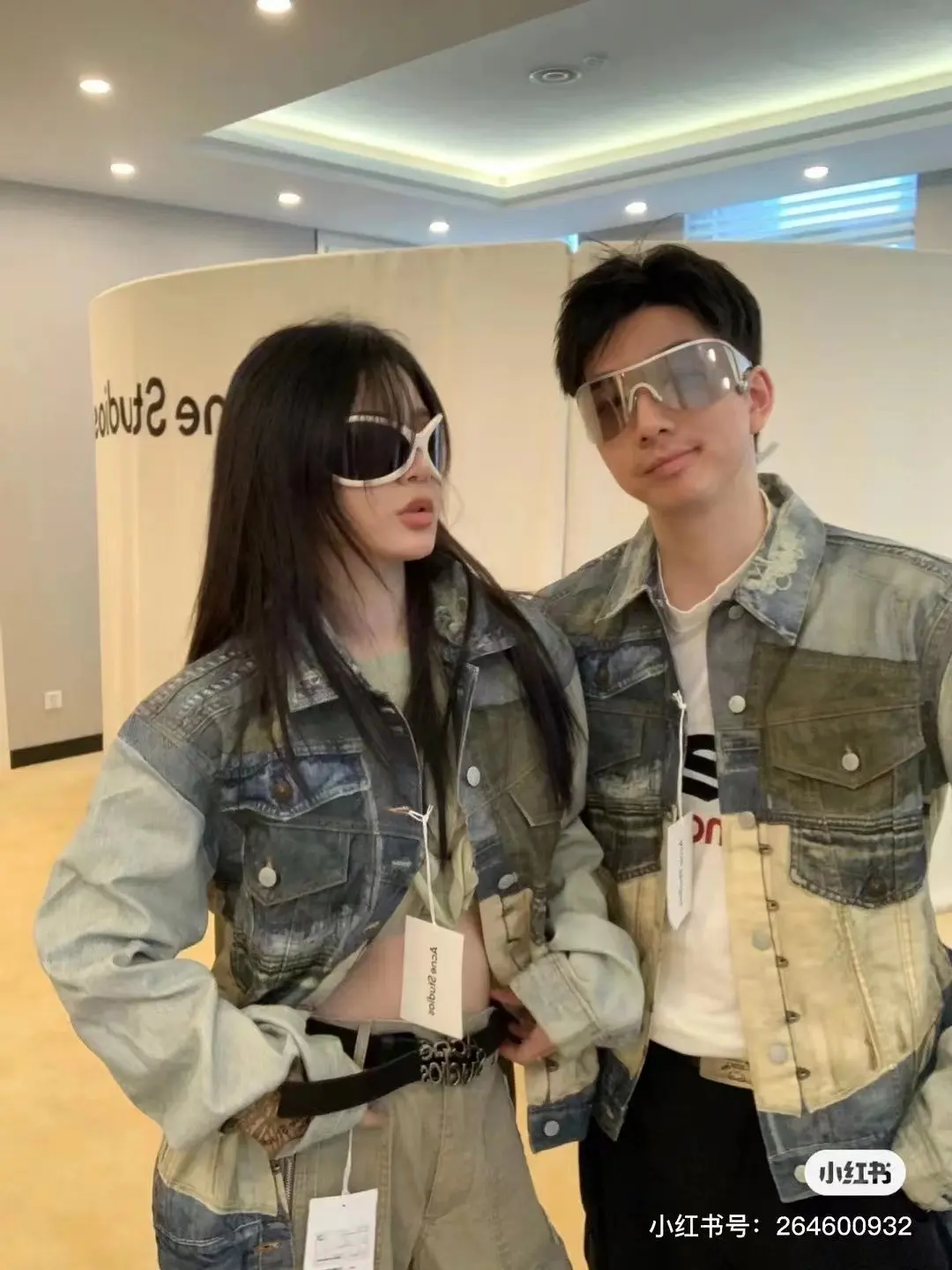 3D Trompe L'oeil Print Denim Jacket D26018625