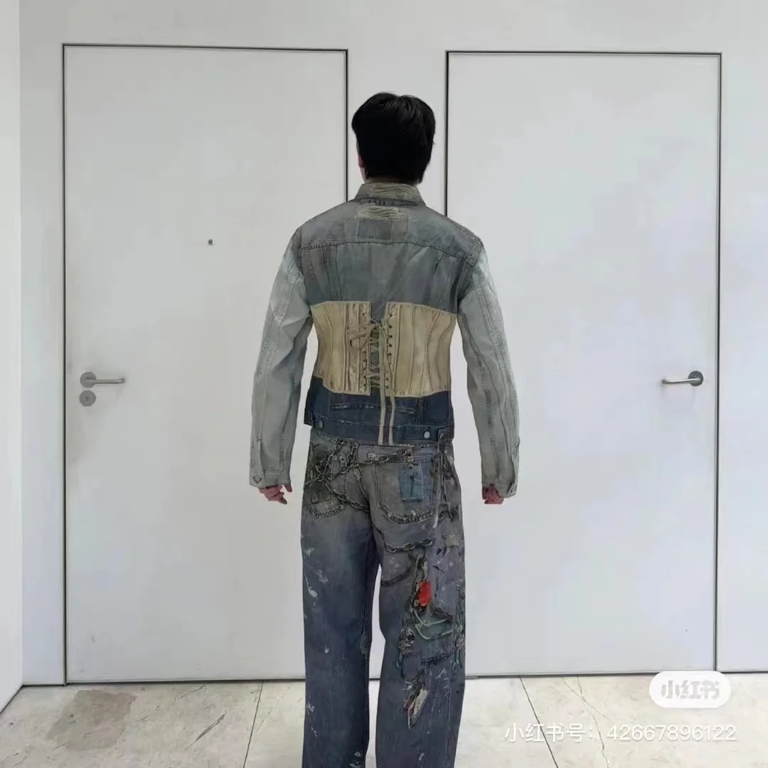 3D Trompe L'oeil Print Denim Jacket D26018625 — view 6
