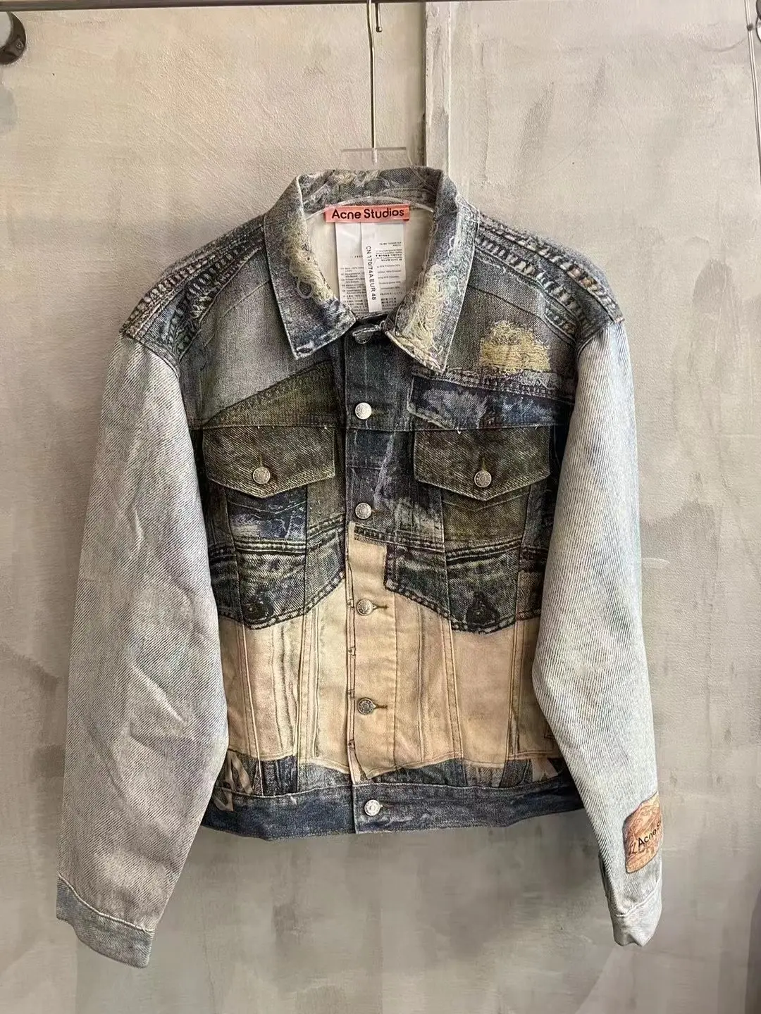 3D Trompe L'oeil Print Denim Jacket D26018625 — view 10