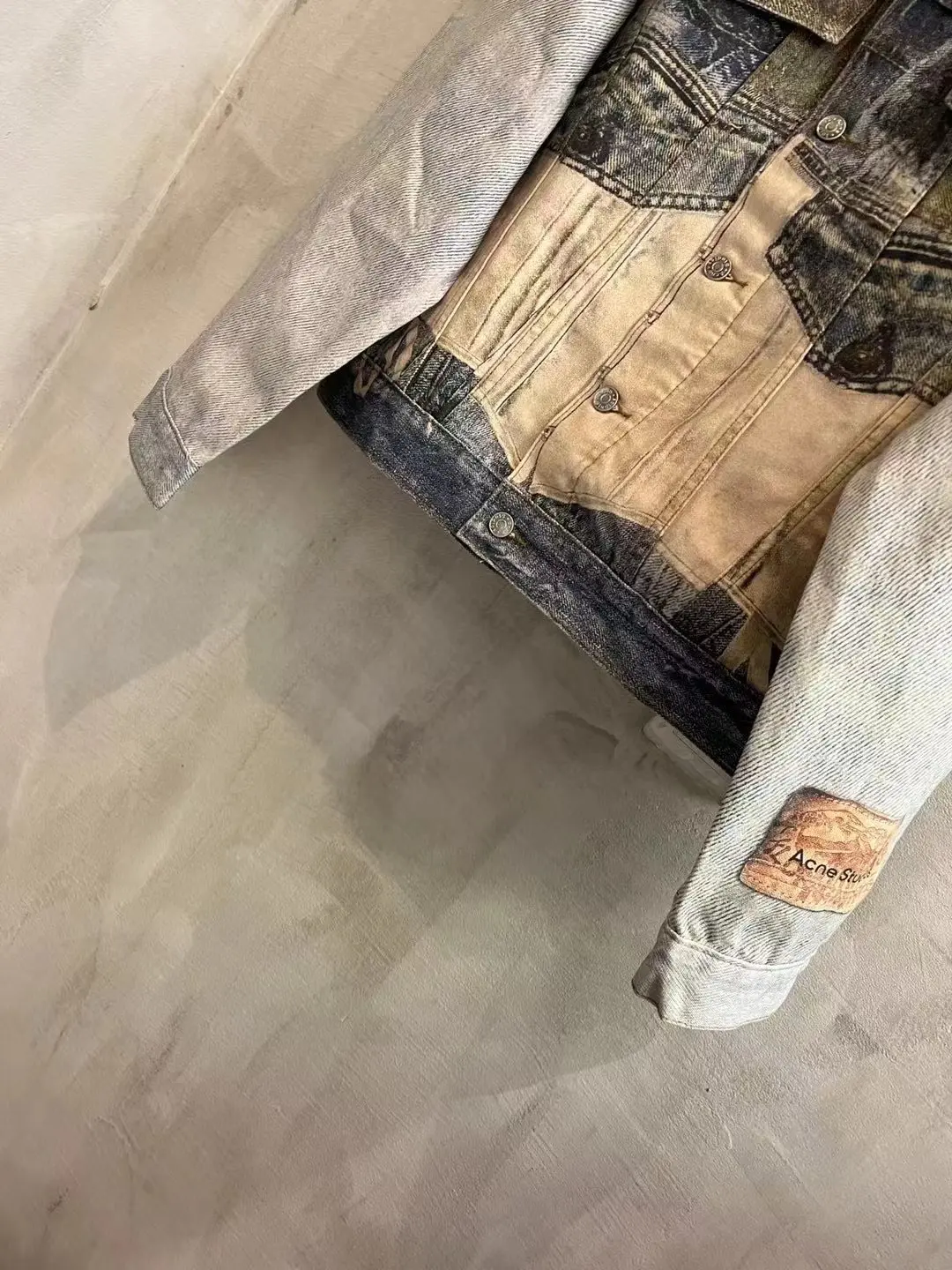 3D Trompe L'oeil Print Denim Jacket D26018625 — view 14