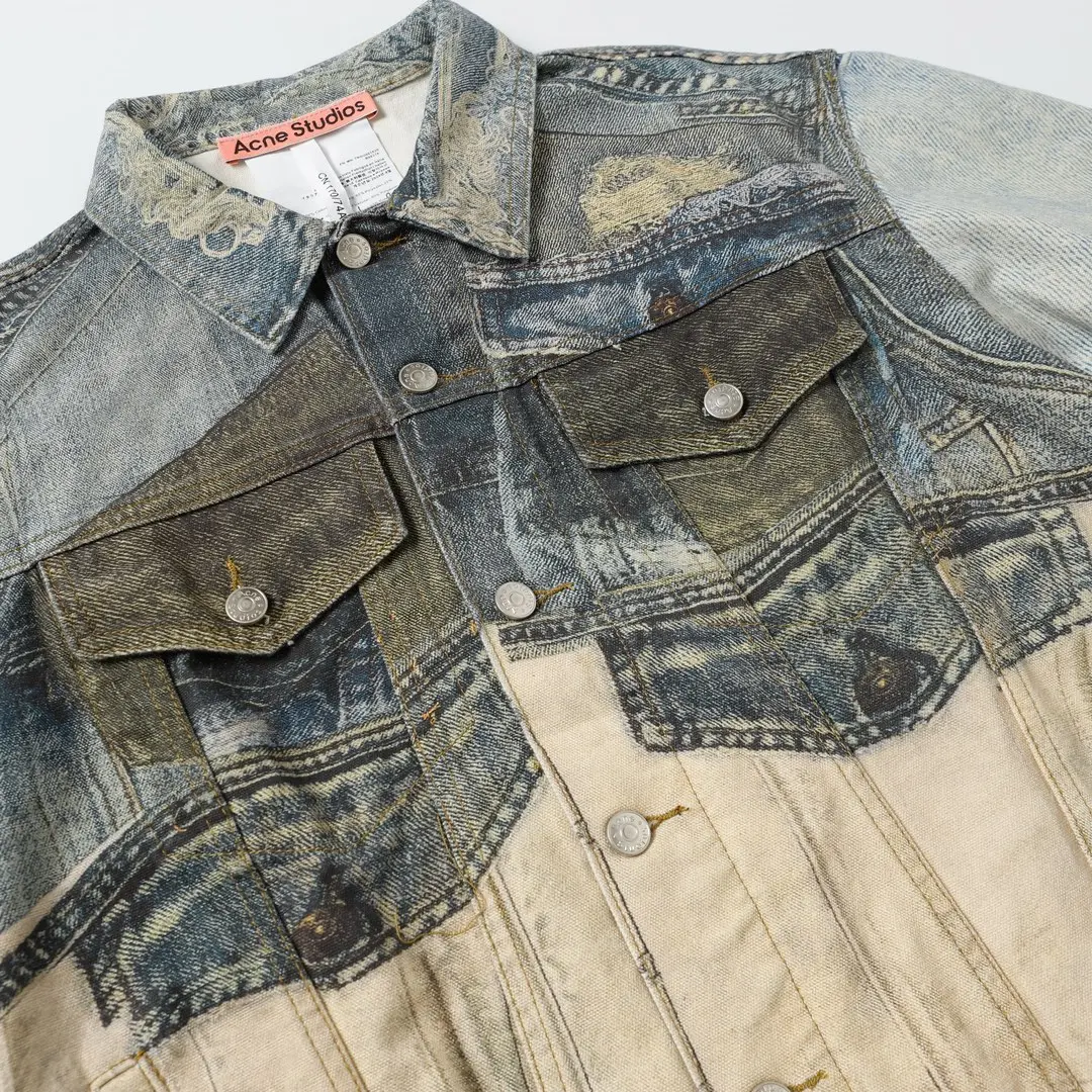 3D Trompe L'oeil Print Denim Jacket D26018625 — view 26