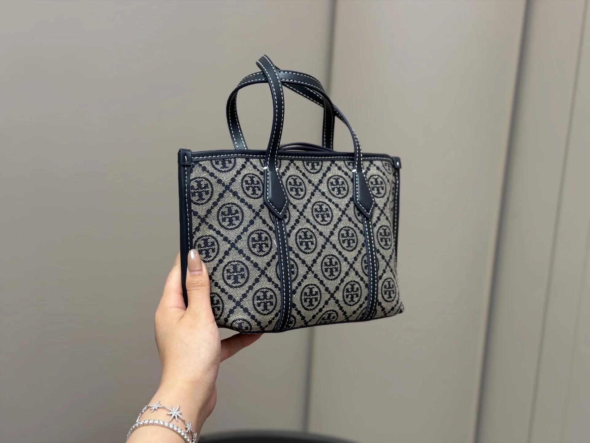 Perry Mini Monogram Jacquard Tote Bag D31018284 — view 9
