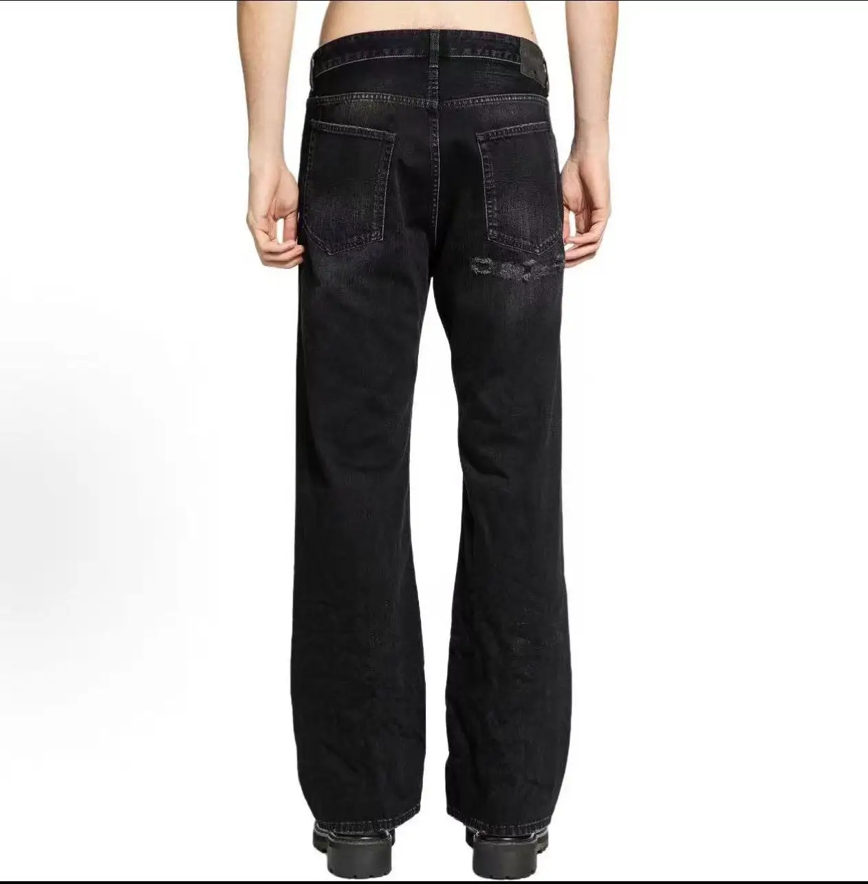Distressed Wide-Leg Denim Jeans D21020570 — view 2