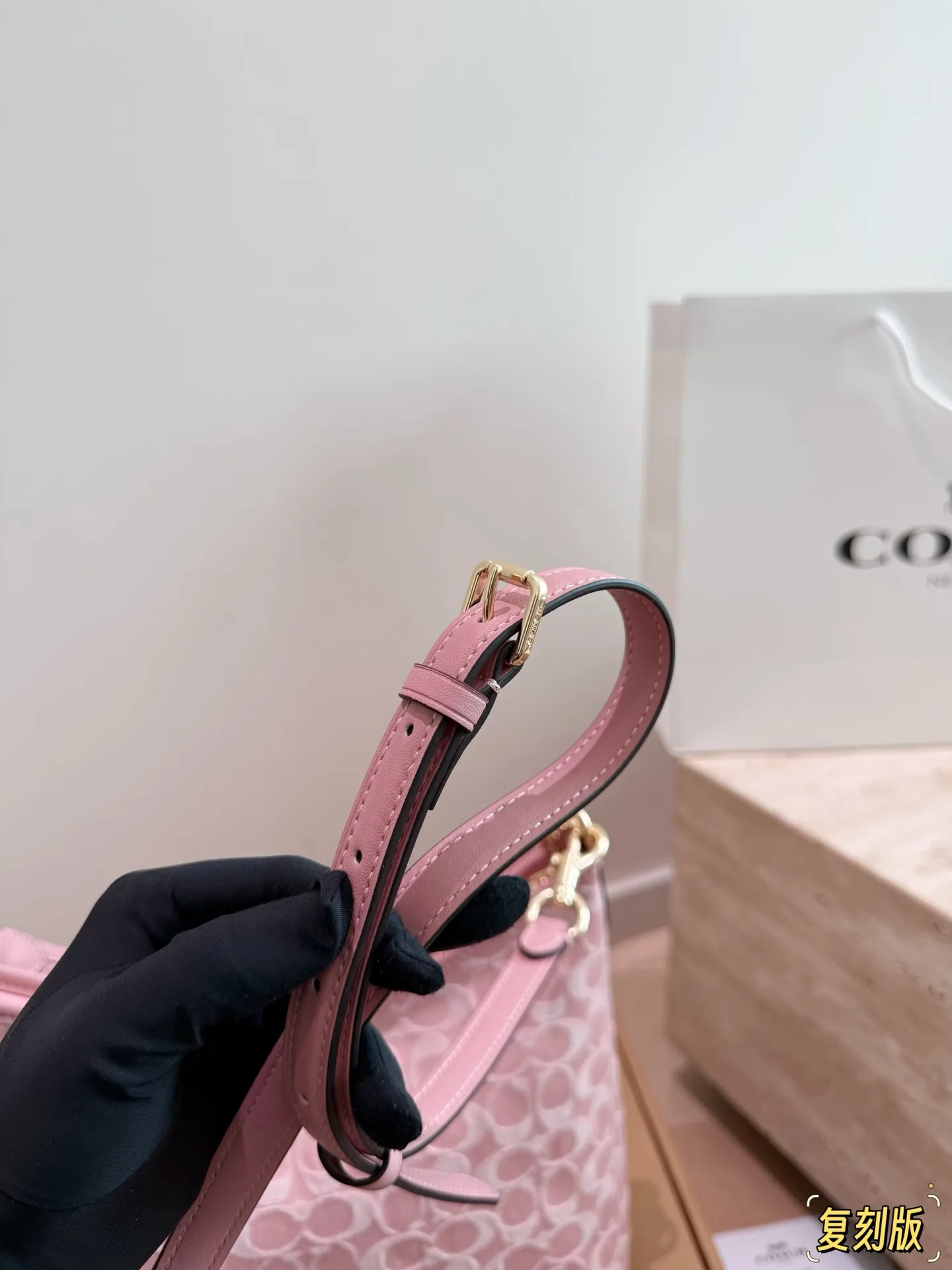 Coach Monogram Canvas Shoulder Bag with Charm D32018366 — view 6