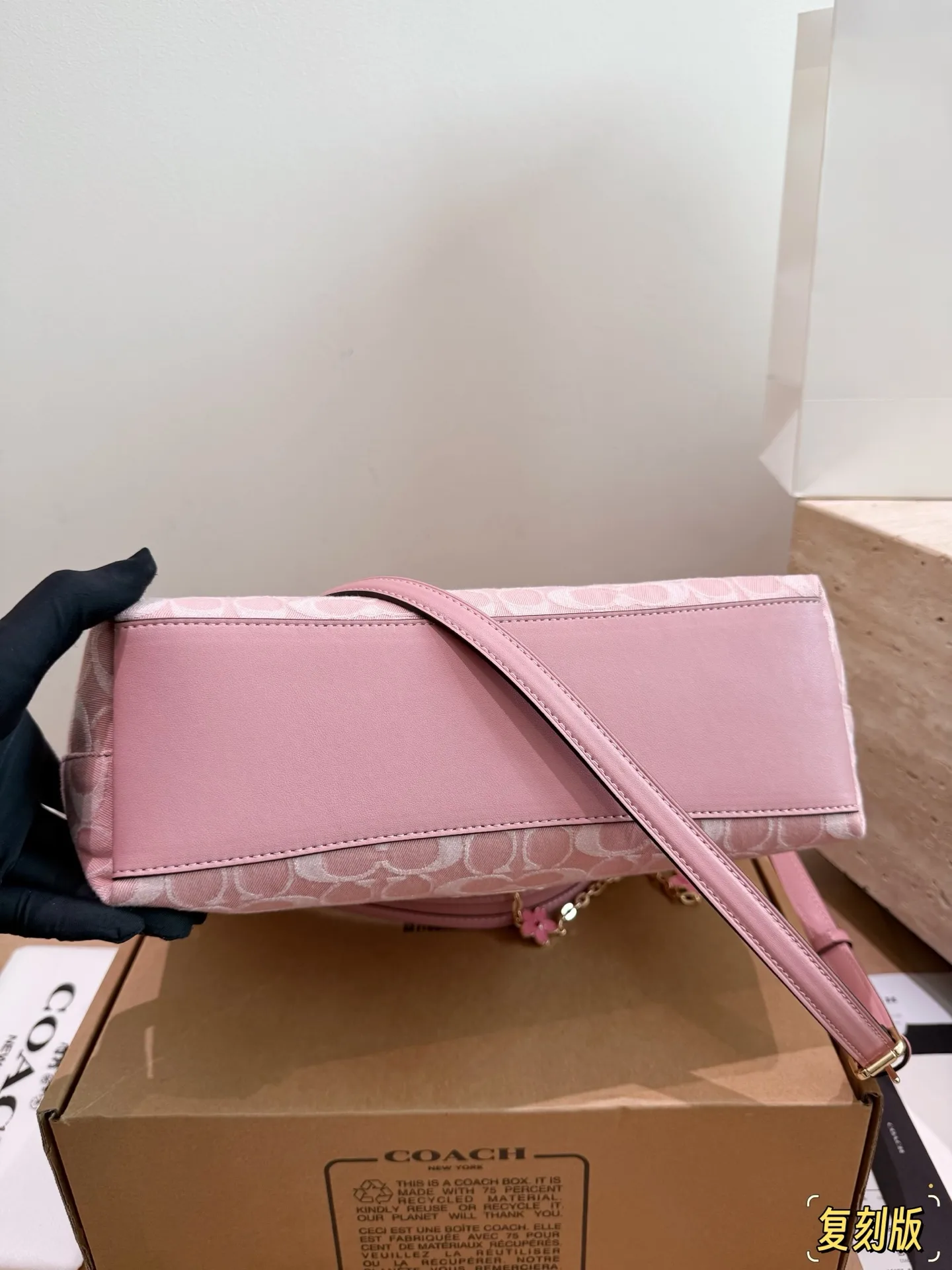 Coach Monogram Canvas Shoulder Bag with Charm D32018366 — view 8
