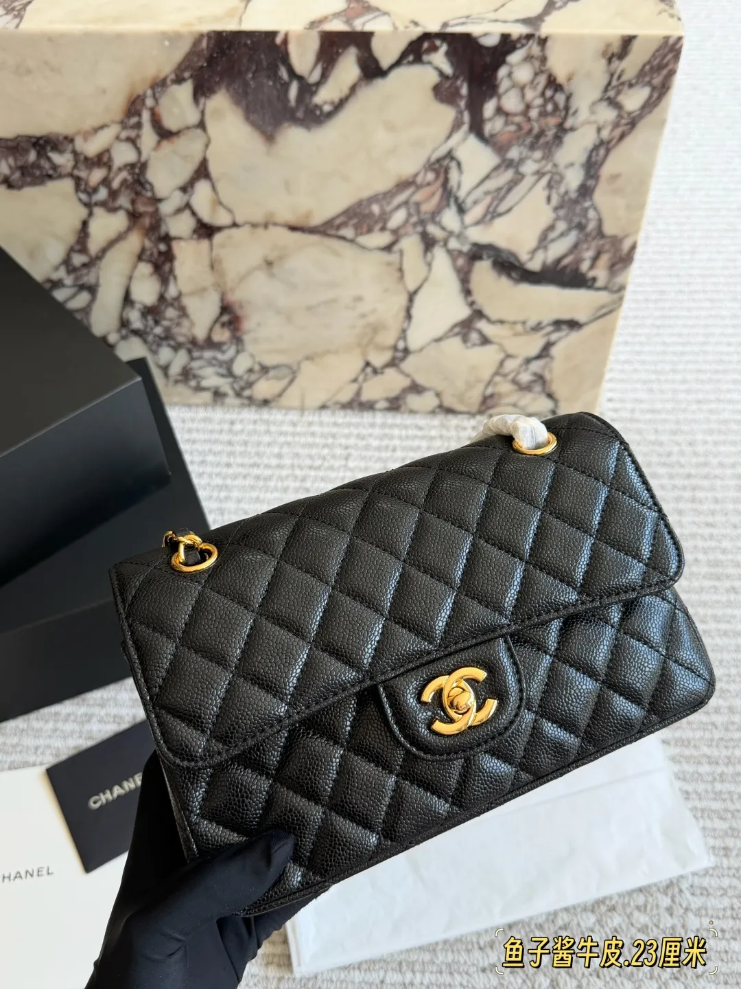 Classic Flap Bag in Caviar Leather D32017927