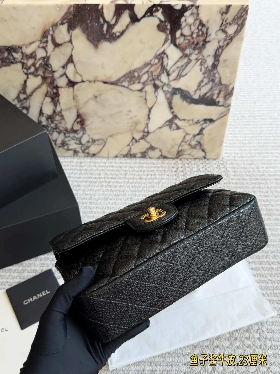 Classic Flap Bag in Caviar Leather D32017927 — view 3