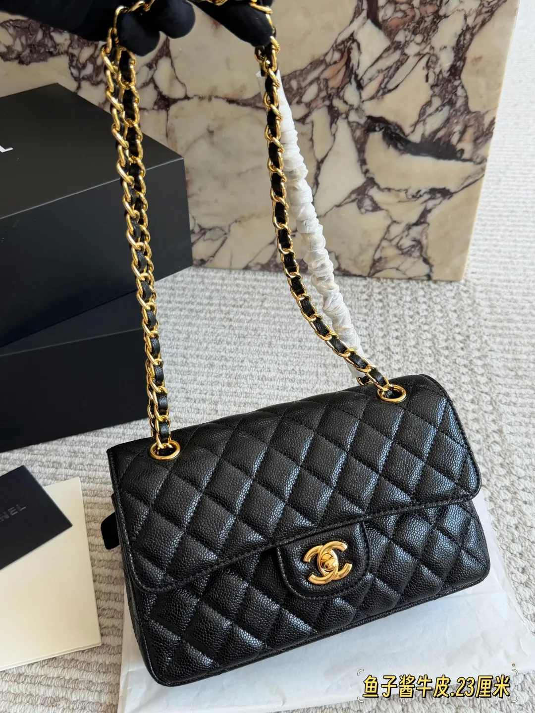 Classic Flap Bag in Caviar Leather D32017927 — view 4