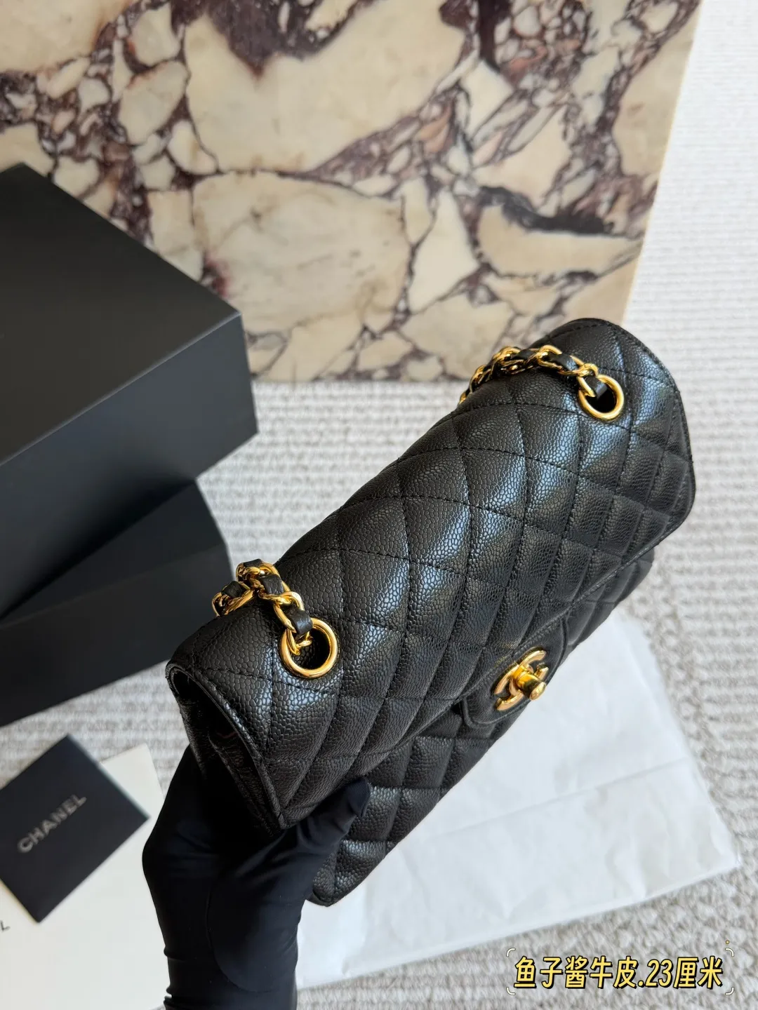 Classic Flap Bag in Caviar Leather D32017927 — view 5