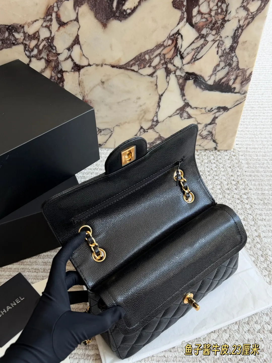 Classic Flap Bag in Caviar Leather D32017927 — view 6