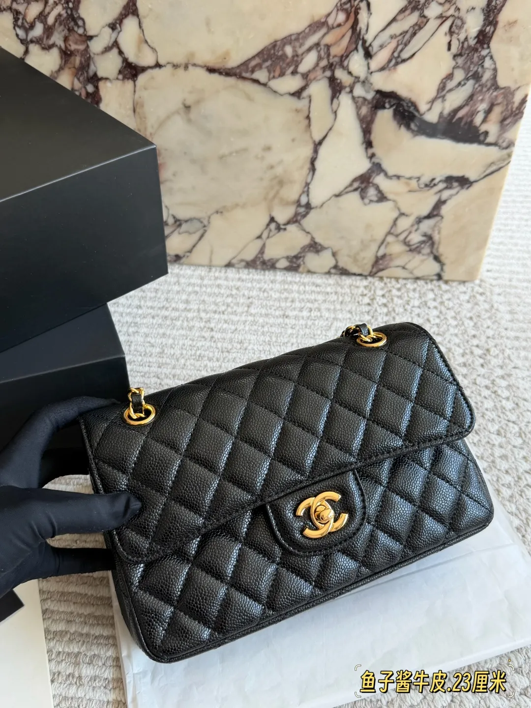 Classic Flap Bag in Caviar Leather D32017927 — view 7