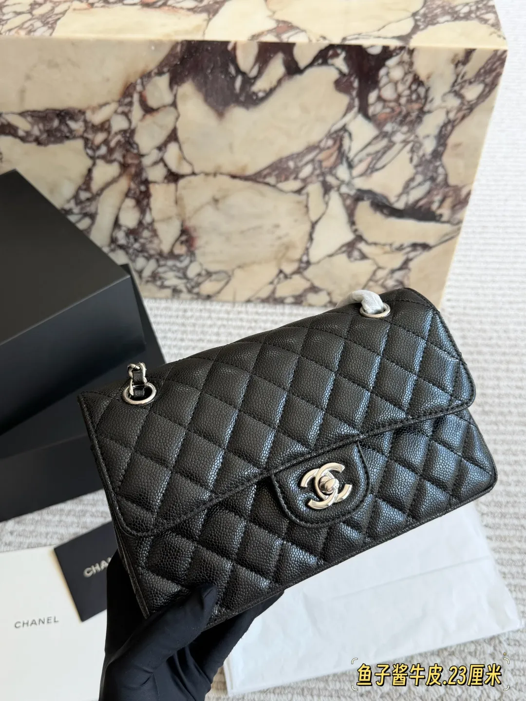 Classic Flap Bag in Caviar Leather D32017927 — view 10