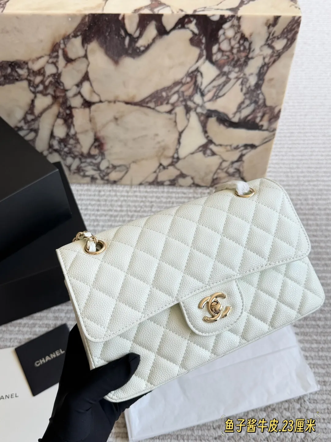 Classic Flap Bag in Caviar Leather D32017927 — view 13