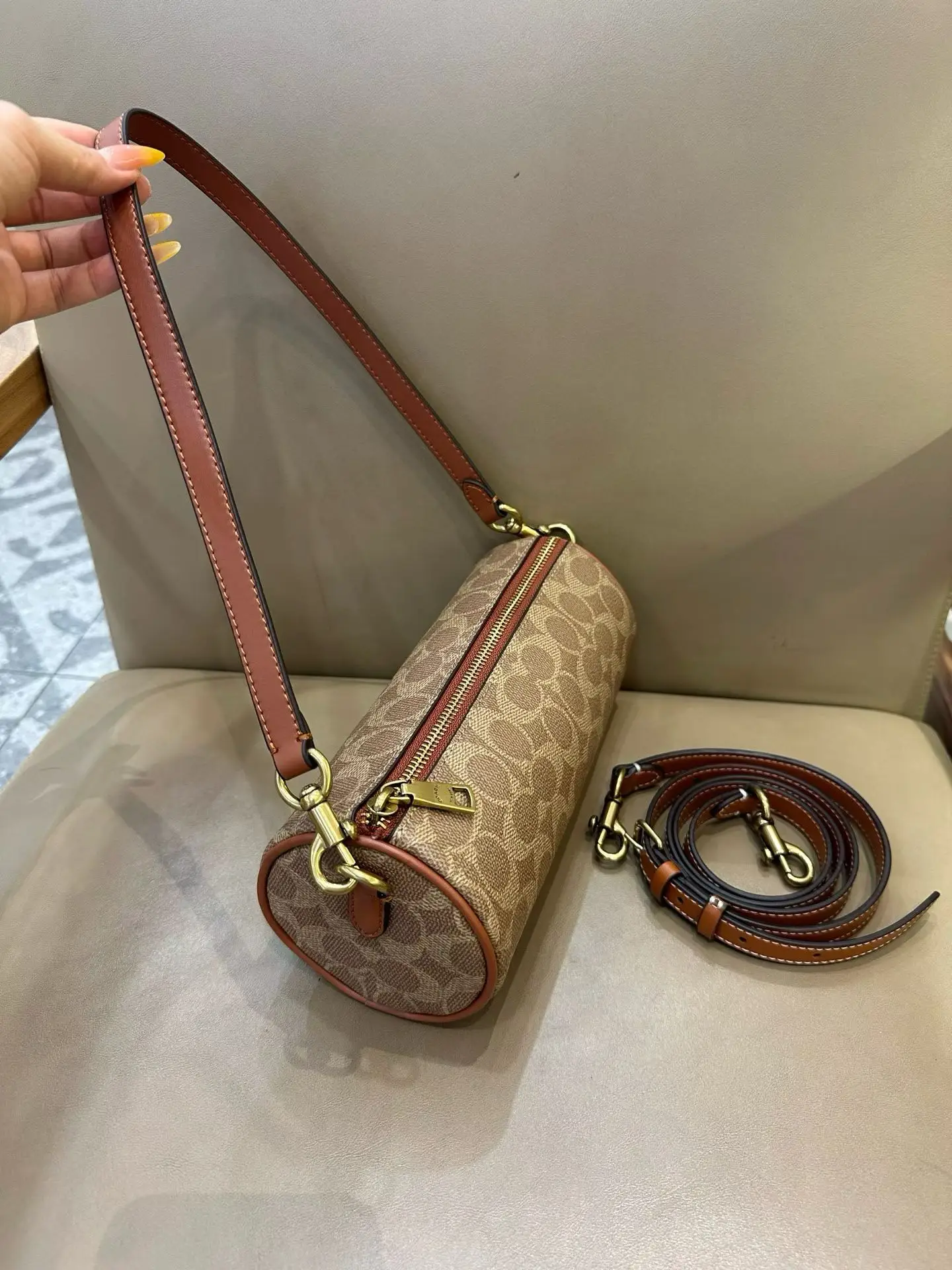 Coach Barrel Monogram Shoulder Bag D33017977 — view 20