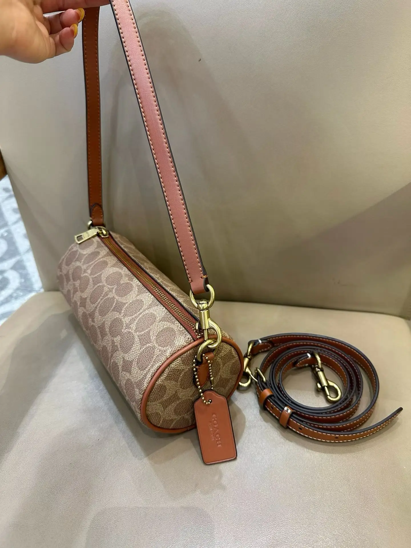 Coach Barrel Monogram Shoulder Bag D33017977 — view 22
