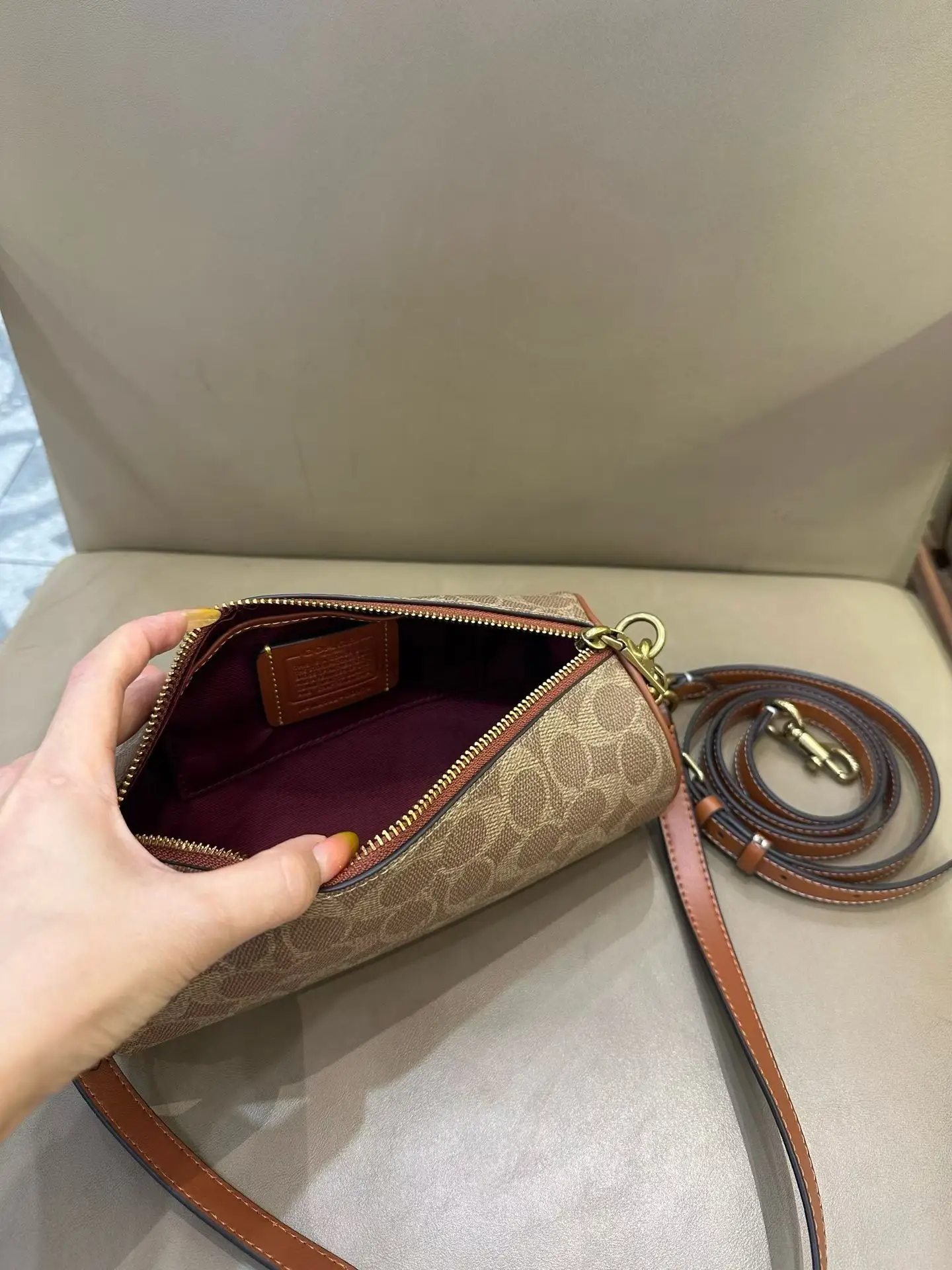 Coach Barrel Monogram Shoulder Bag D33017977 — view 26