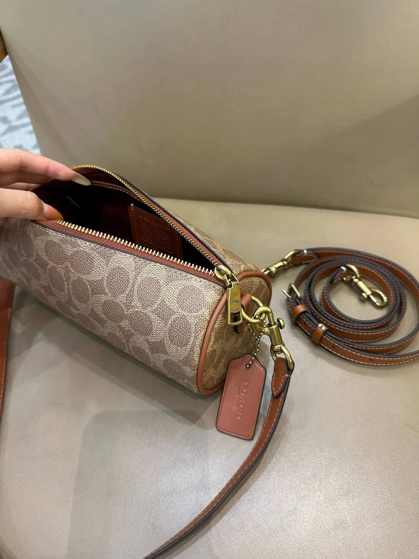 Coach Barrel Monogram Shoulder Bag D33017977 — view 27