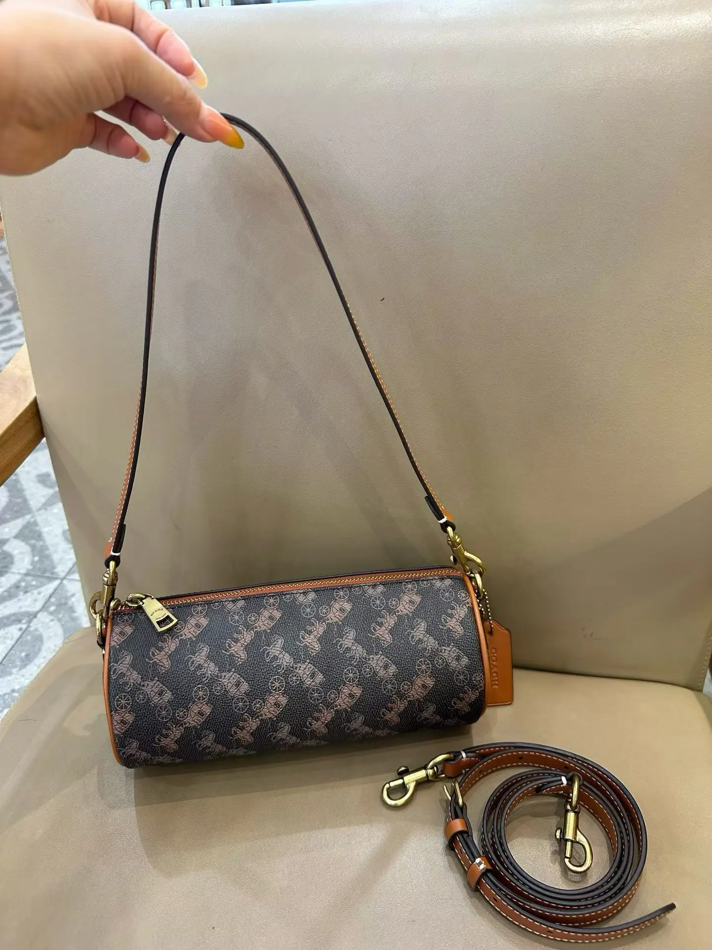 Coach Barrel Monogram Shoulder Bag D33017977 — view 10