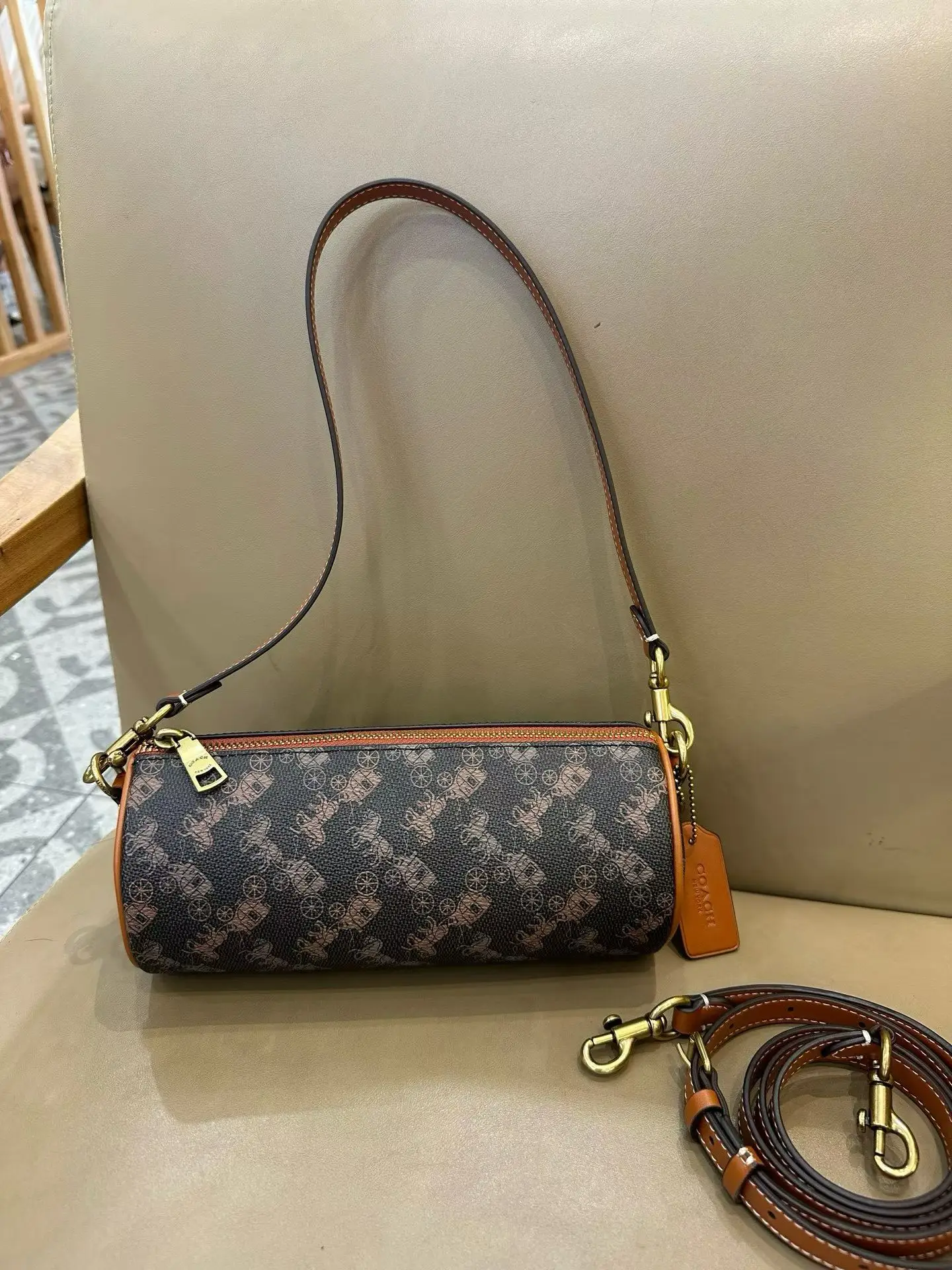 Coach Barrel Monogram Shoulder Bag D33017977 — view 11