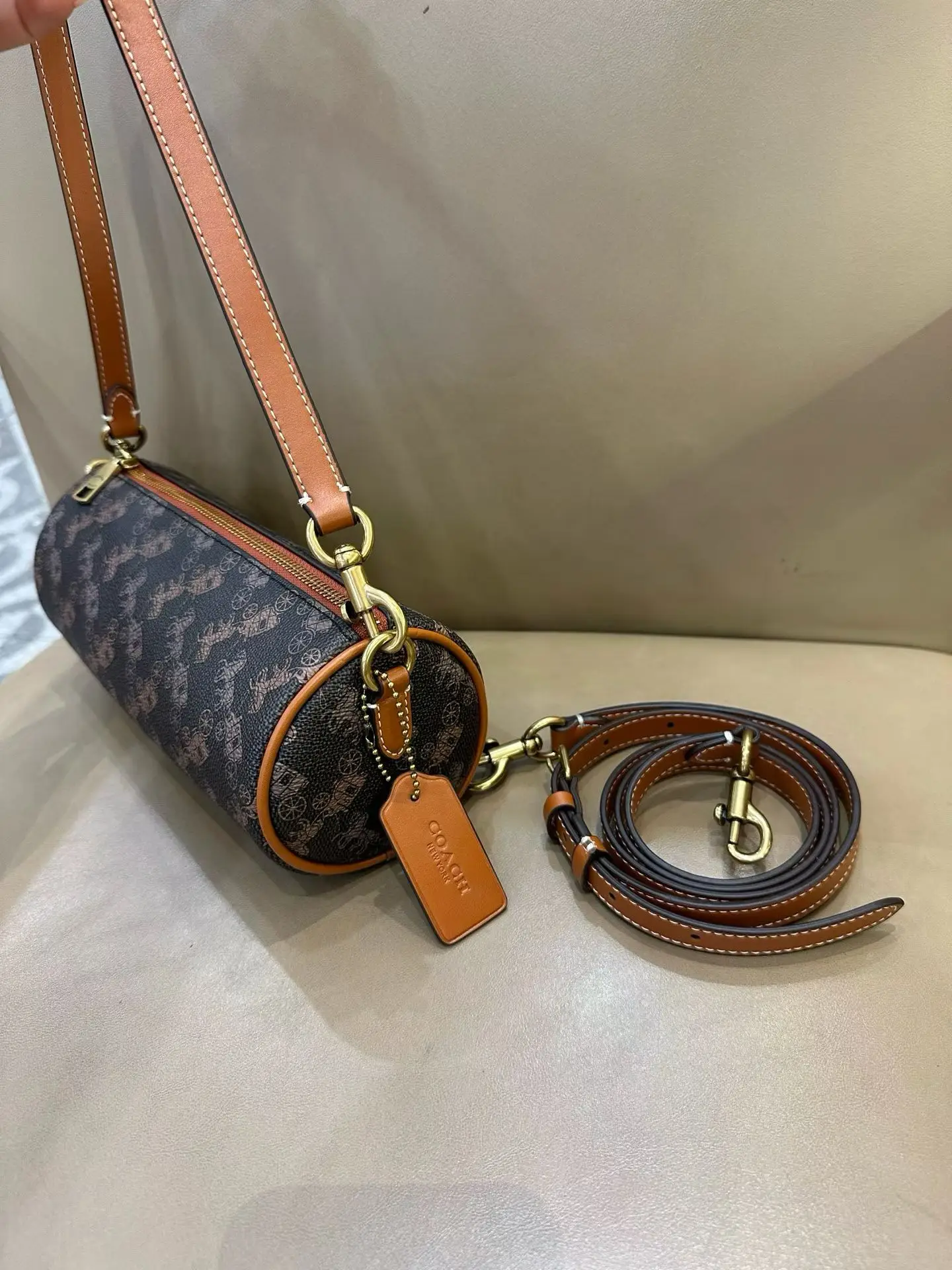 Coach Barrel Monogram Shoulder Bag D33017977 — view 12