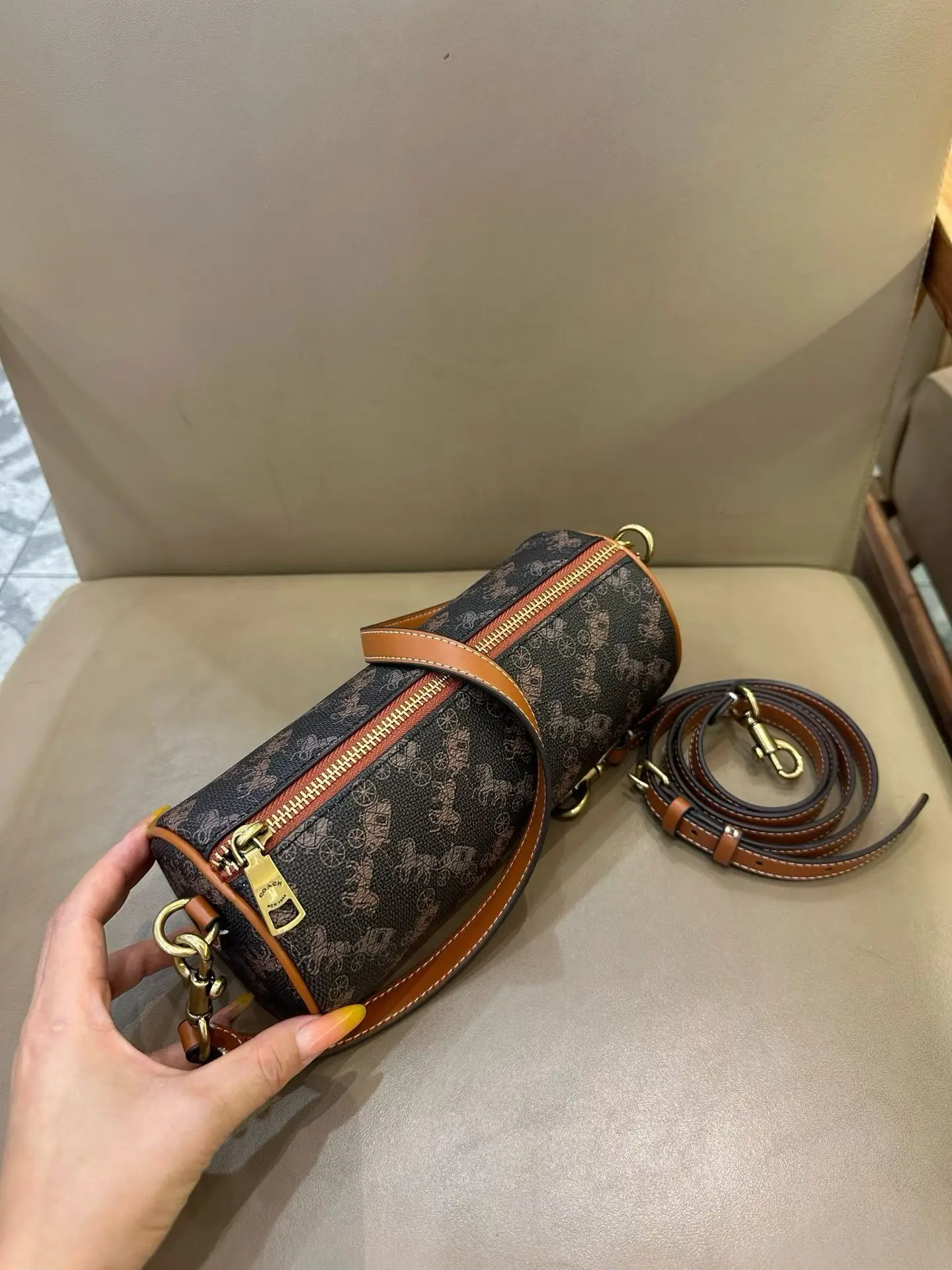 Coach Barrel Monogram Shoulder Bag D33017977 — view 14