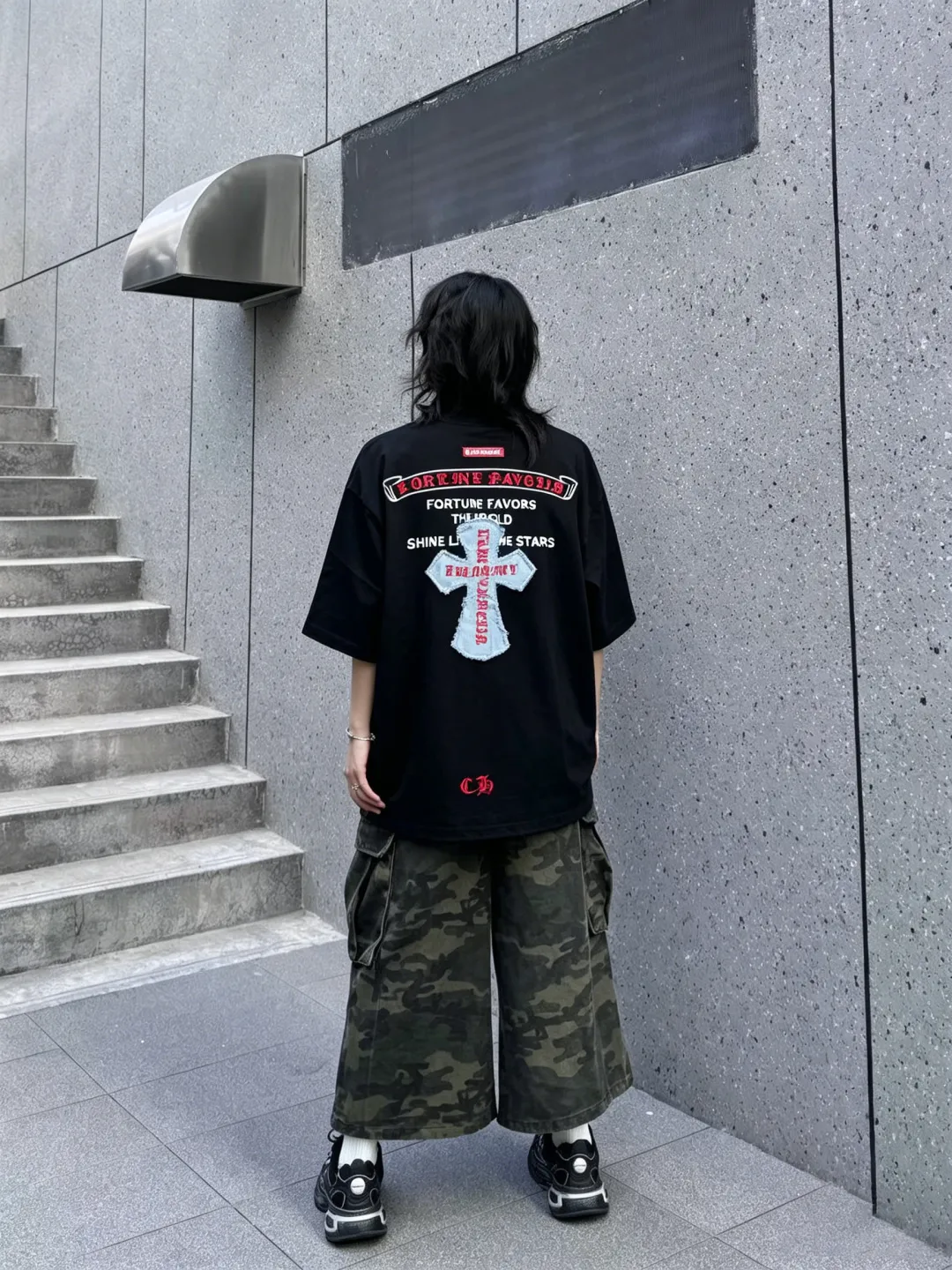 Embroidered Cross Logo Heavyweight Cotton T-Shirt D12523682 — view 27