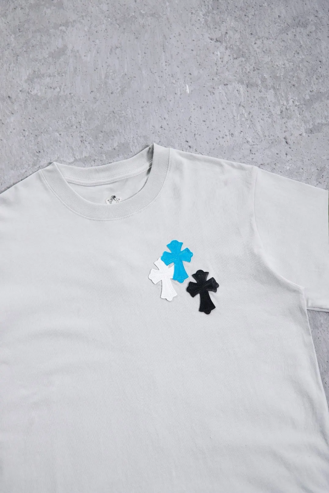 Leather Patch Heavyweight Cotton T-Shirt D12523681 — view 12