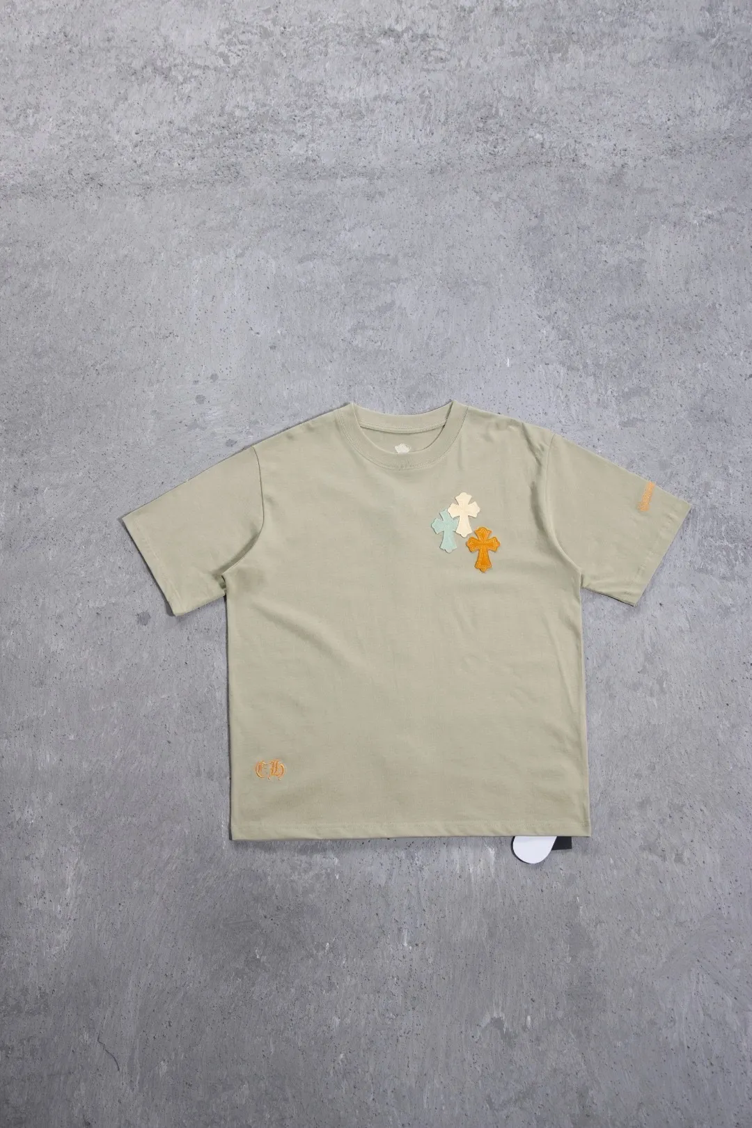 Leather Patch Heavyweight Cotton T-Shirt D12523681 — view 19