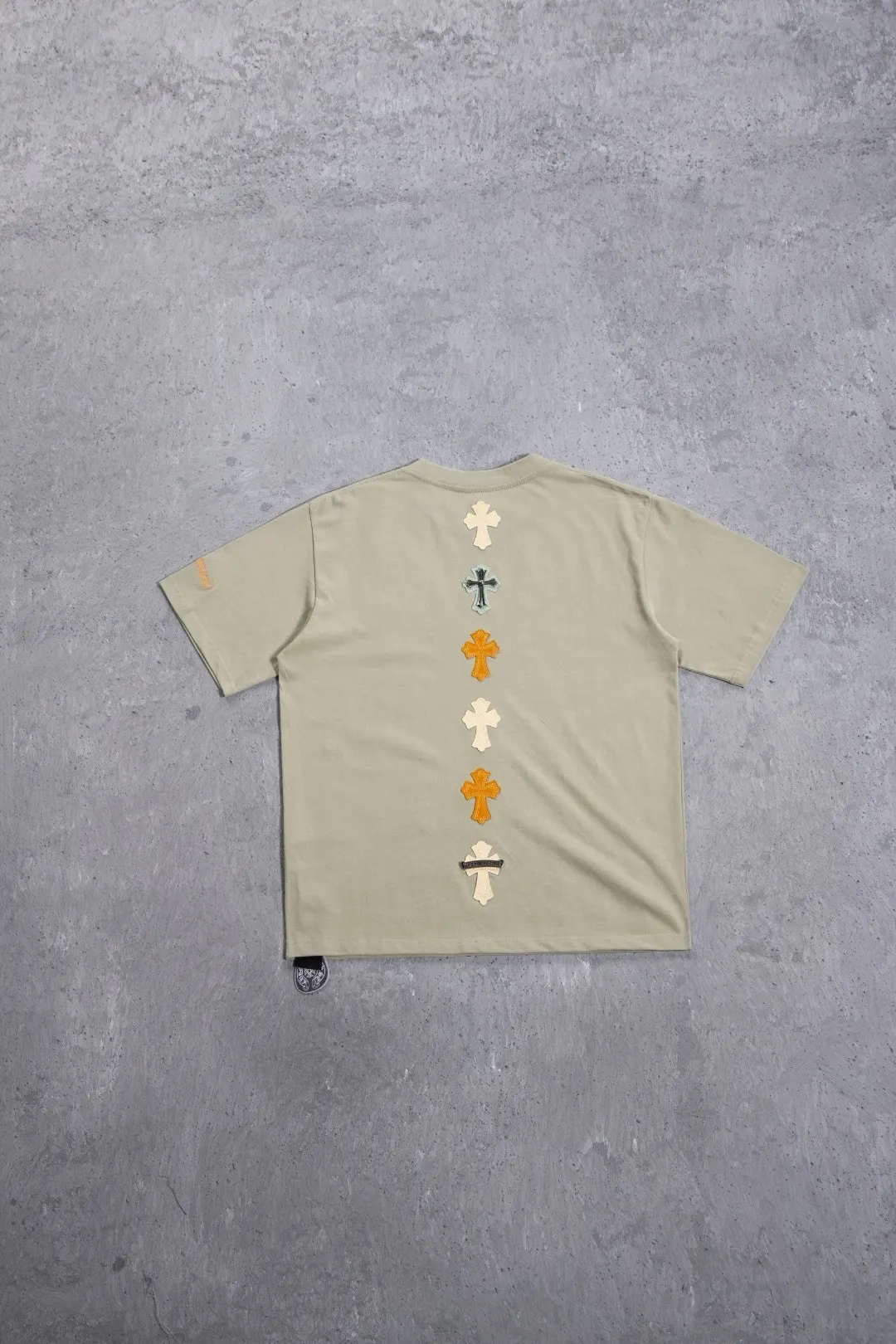 Leather Patch Heavyweight Cotton T-Shirt D12523681 — view 21