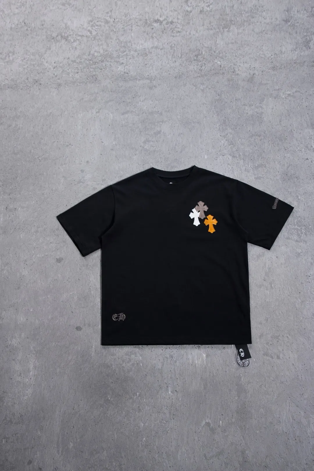 Leather Patch Heavyweight Cotton T-Shirt D12523681 — view 23