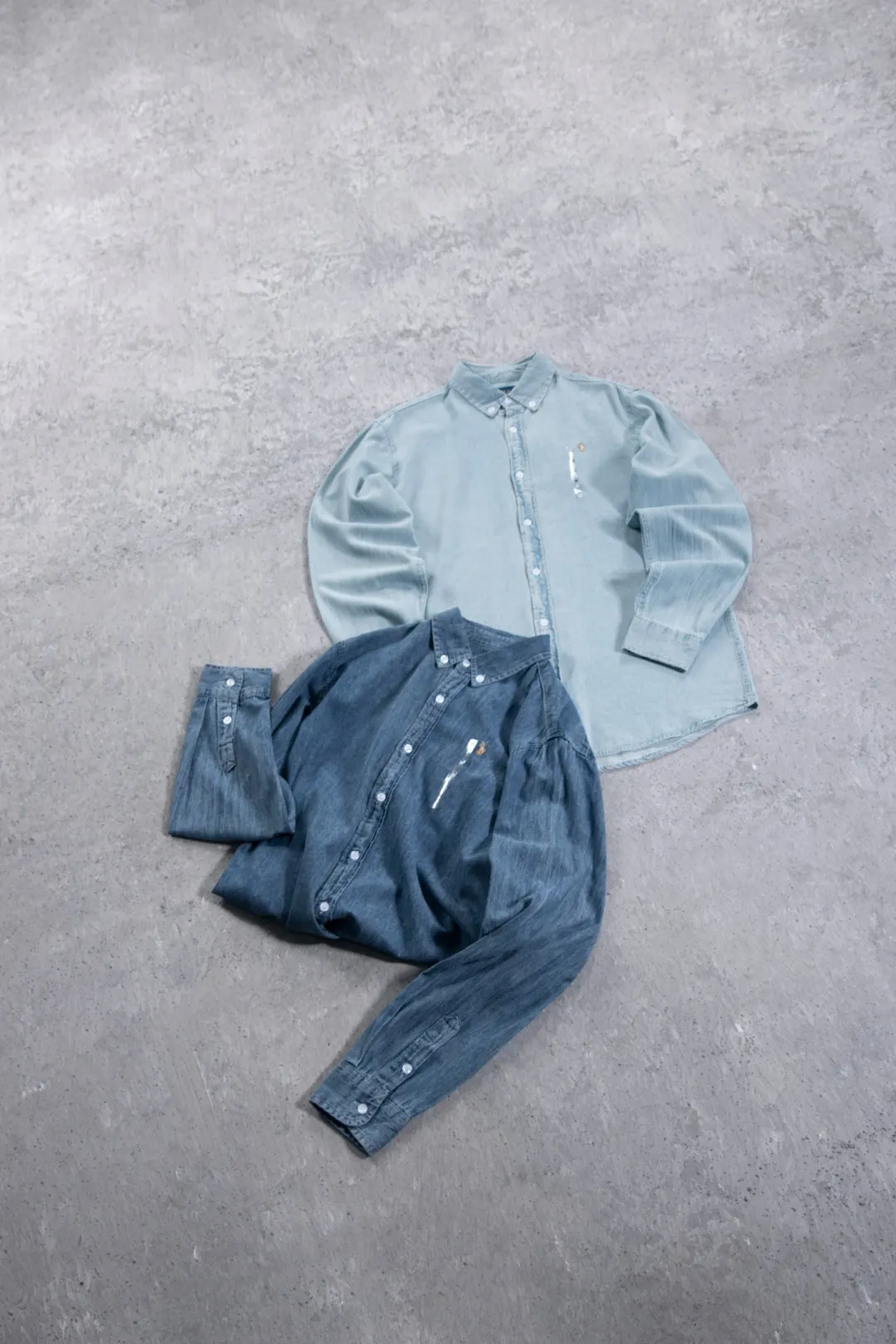 Embroidered Logo Washed Denim Shirt D17523701 — view 60