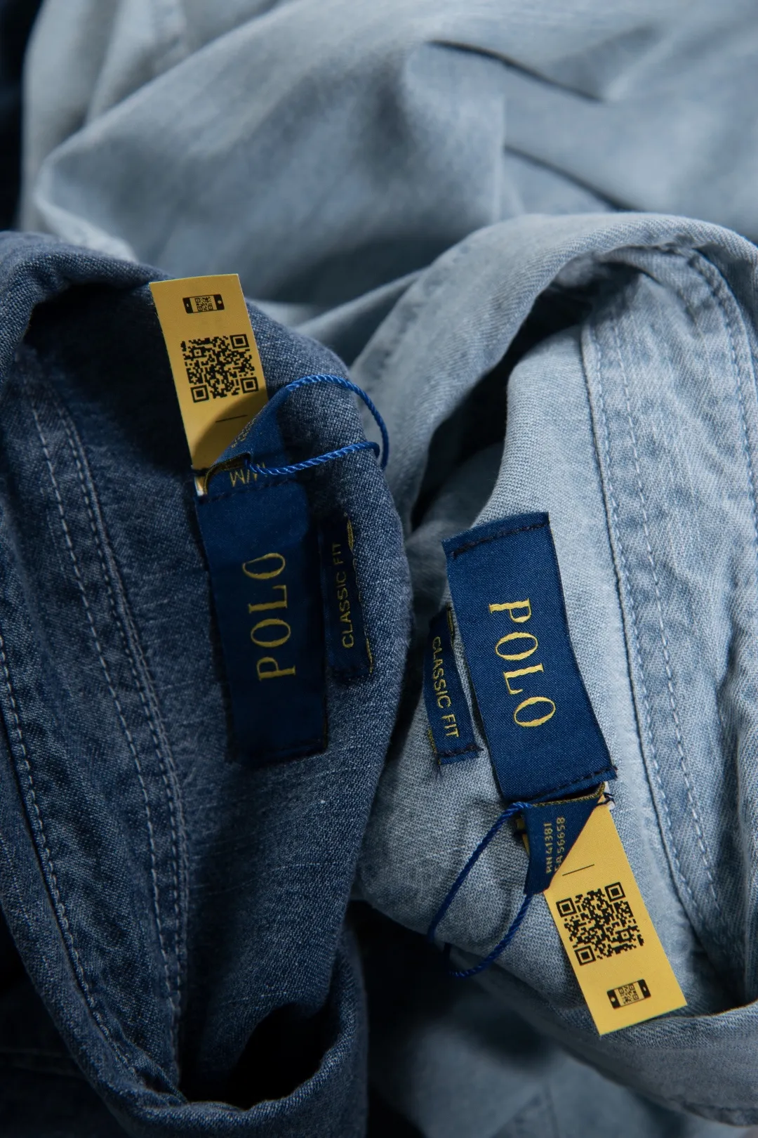 Embroidered Logo Washed Denim Shirt D17523701 — view 63