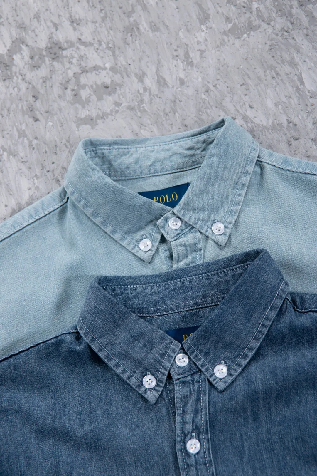 Embroidered Logo Washed Denim Shirt D17523701 — view 68
