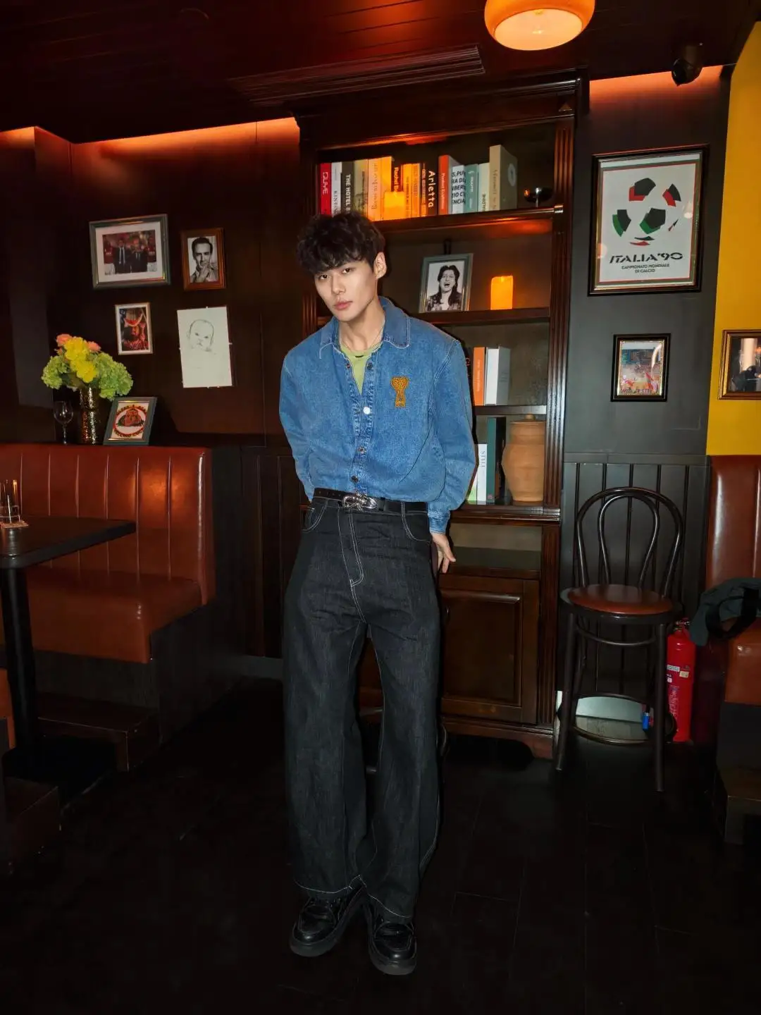 Ami de Coeur Embroidered Denim Shirt D19523700 — view 12