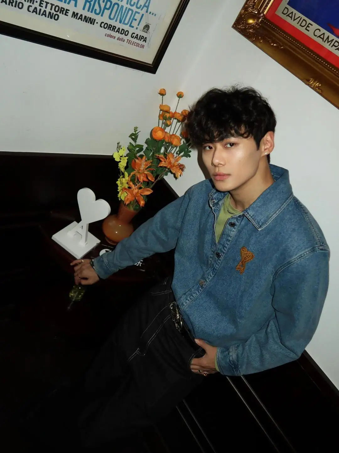 Ami de Coeur Embroidered Denim Shirt D19523700 — view 13
