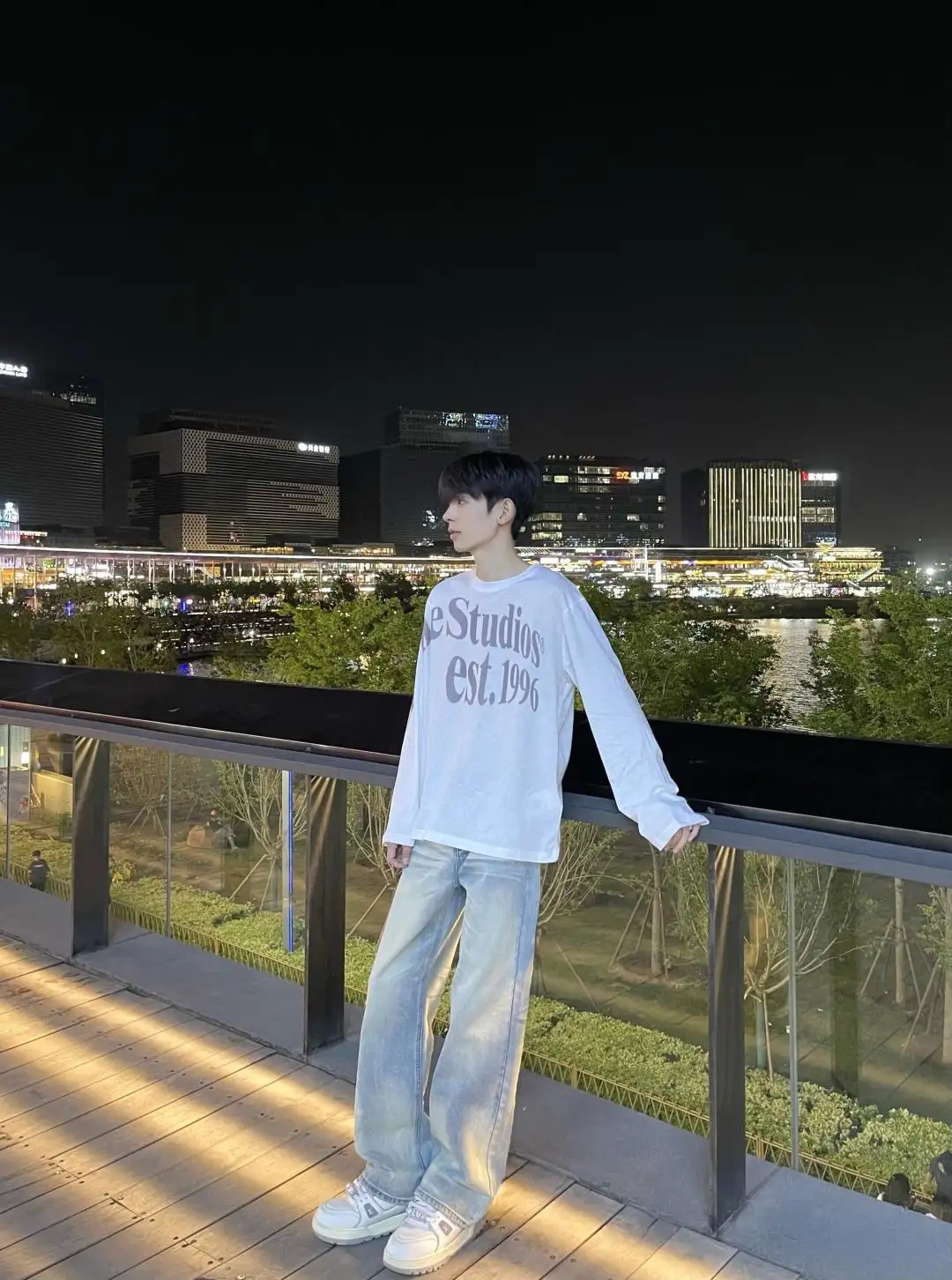 Logo-Print Cotton Long-Sleeve T-Shirt D13023704 — view 79