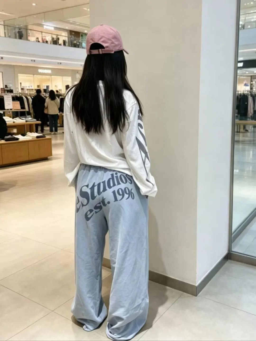 Logo Print Washed Cotton Sweatpants D18523692 — view 20