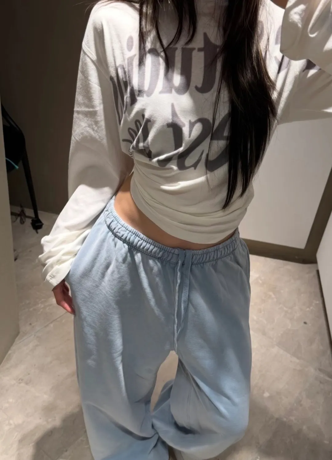 Logo Print Washed Cotton Sweatpants D18523692 — view 28