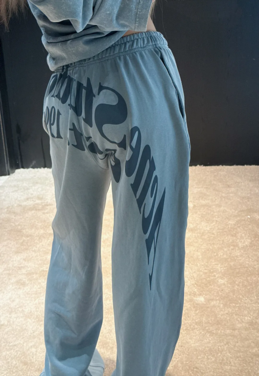 Logo Print Washed Cotton Sweatpants D18523692 — view 35