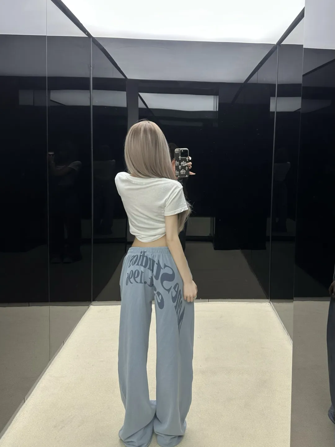 Logo Print Washed Cotton Sweatpants D18523692 — view 42