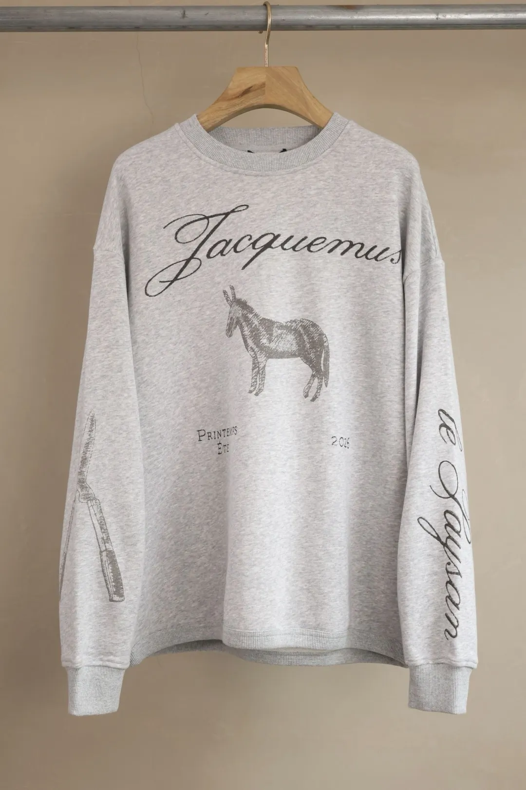 Donkey Sketch Print Crew-Neck Sweatshirt D15023709 — view 3