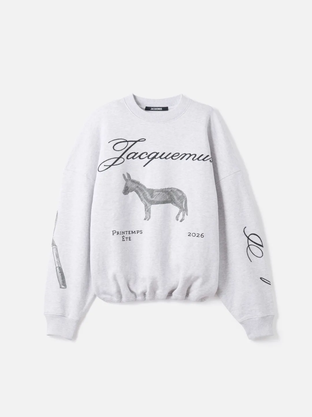 Donkey Sketch Print Crew-Neck Sweatshirt D15023709 — view 30